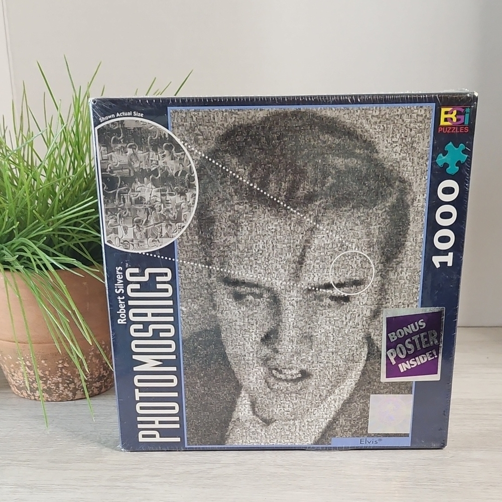 Elvis Buffalo Games Robert Silvers Photomosaics 1000 Piece Puzzle Collectible